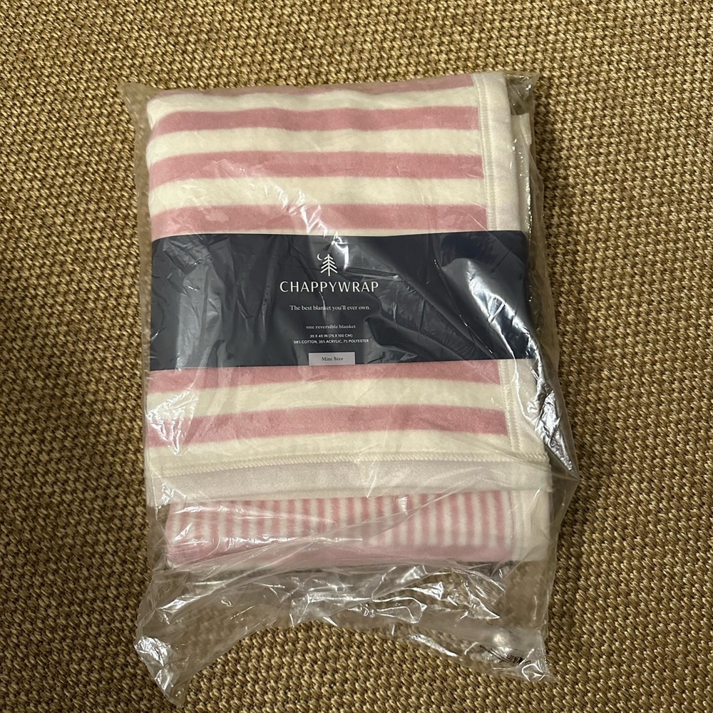 ChappyWrap pink striped blanket